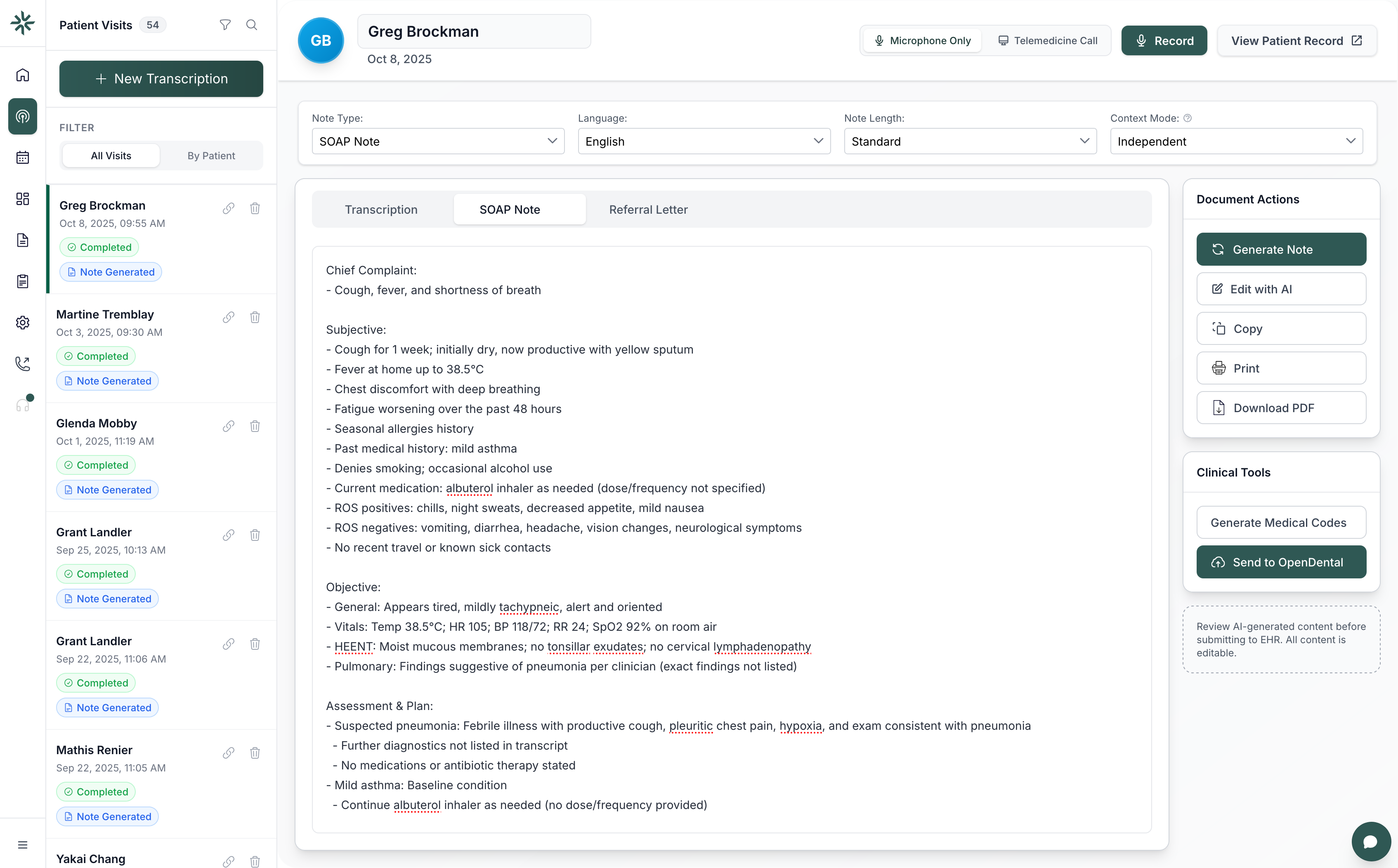 Claio Scribe workflow screenshot