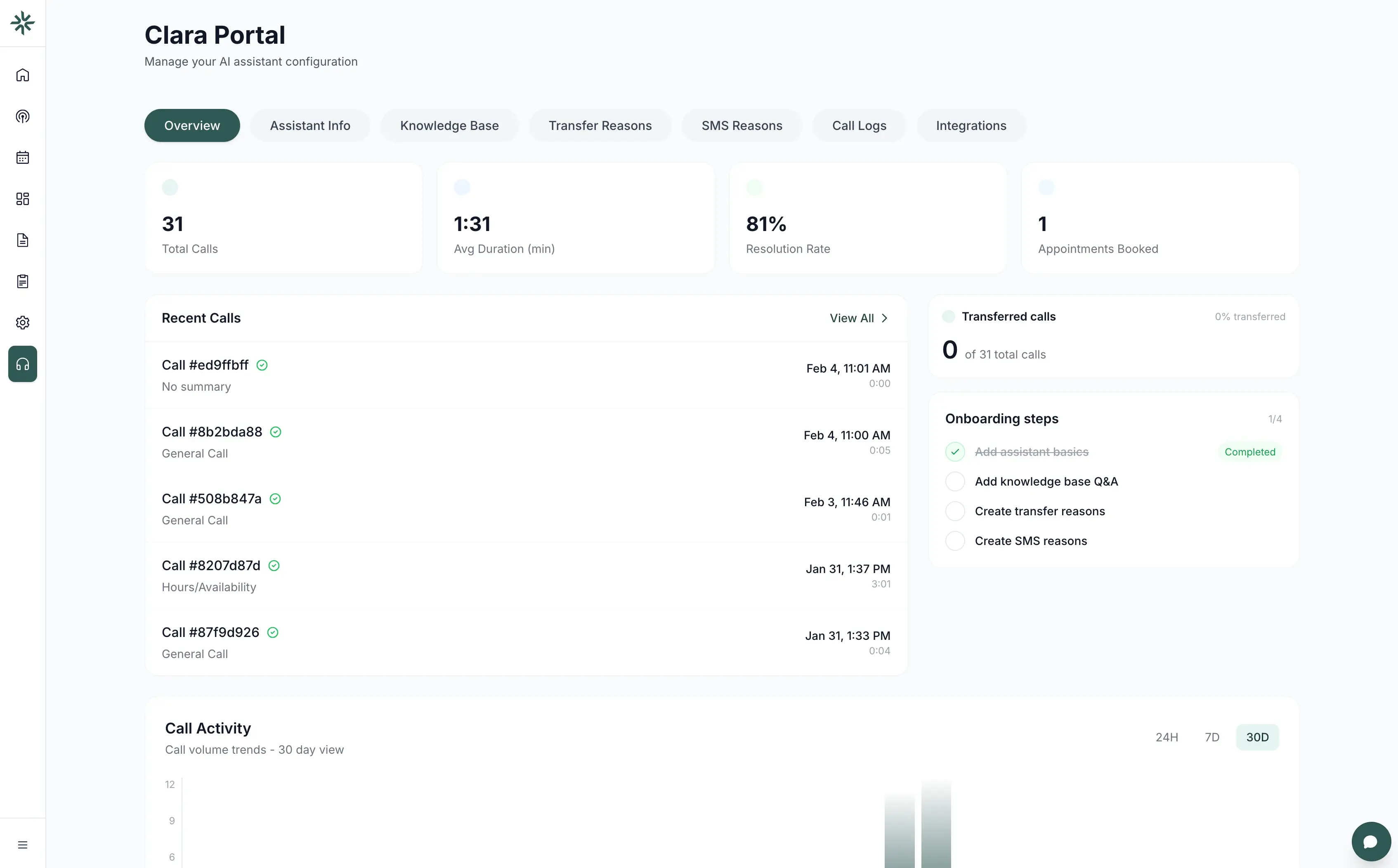 AI Front Desk workflow screenshot